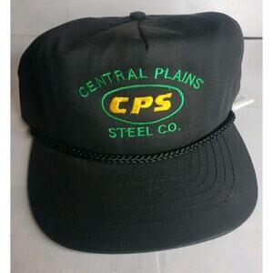 1980s Vintage CENTRAL PLAINS STEEL SNAPBACK TRUCKER HAT MADE IN USA 80s